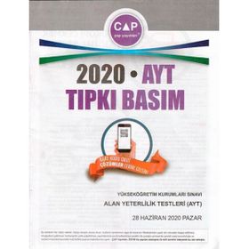 2020 AYT Tıpkı Basım-Çap Yayınları