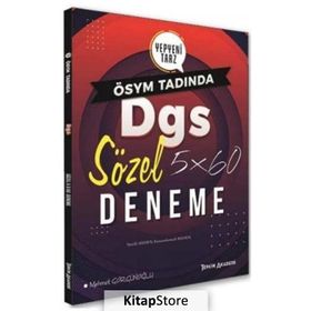 2020 DGS Sözel 5x60 Deneme Tercih Akademi Yayınları