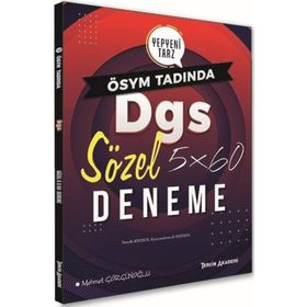 2020 DGS Sözel 5x60 Deneme Tercih Akademi Yayınları