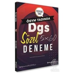 2020 DGS Sözel 5x60 Deneme Tercih Akademi Yayınları