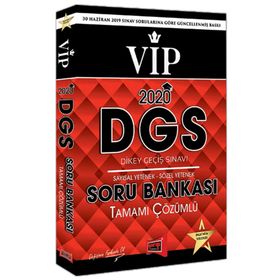 2020 DGS VIP Sayısal Sözel Yetenek Tamamı Çözümlü Soru Bankası Yargı Yayınları