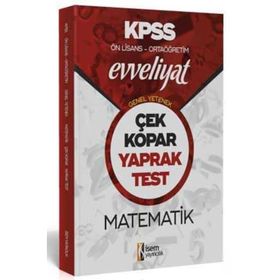 2020 Evveliyat KPSS Genel Yetenek Ortaöğretim Ön Lisans Matematik Çek Kopar Yaprak Test - İsem Yayıncılık