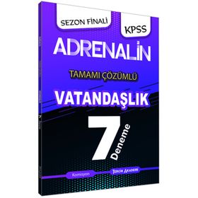 2020 KPSS Adrenalin Sezon Finali Vatandaşlık Tamamı Çözümlü 7 Deneme - Tercih Akademi Yayınları