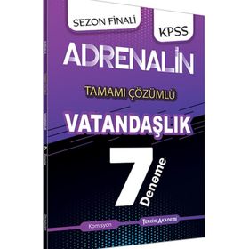 2020 KPSS Adrenalin Sezon Finali Vatandaşlık Tamamı Çözümlü 7 Deneme - Tercih Akademi Yayınları
