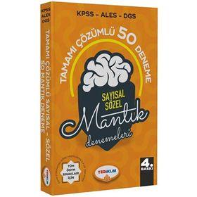 2020 KPSS ALES DGS Sayısal Sözel Mantık Tamamı Çözümlü 50 Deneme Yediiklim Yayınları