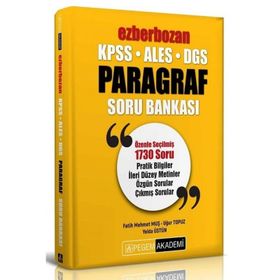 2020 KPSS DGS ALES Ezberbozan Paragraf Soru Bankası Pegem Yayın
