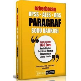 2020 KPSS DGS ALES Ezberbozan Paragraf Soru Bankası Pegem Yayın