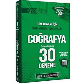 2020 Kpss Genel Yetenek Genel Kültür Coğrafya 30 Deneme Pegem Yayınları