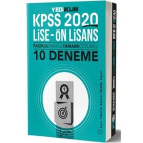 2020 KPSS Lise - Önlisans Fasikül Fasikül Tamamı Çözümlü 10 Deneme Yediiklim Yayınları
