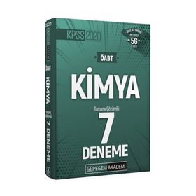 2020 KPSS ÖABT Kimya Tamamı Çözümlü 7 Deneme Kollektif Pegem Akademi Yayıncılık
