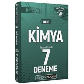 2020 KPSS ÖABT Kimya Tamamı Çözümlü 7 Deneme Kollektif Pegem Akademi Yayıncılık