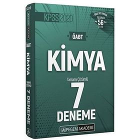 2020 KPSS ÖABT Kimya Tamamı Çözümlü 7 Deneme Kollektif Pegem Akademi Yayıncılık