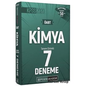 2020 KPSS ÖABT Kimya Tamamı Çözümlü 7 Deneme Kollektif Pegem Akademi Yayıncılık