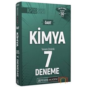 2020 KPSS ÖABT Kimya Tamamı Çözümlü 7 Deneme Kollektif Pegem Akademi Yayıncılık