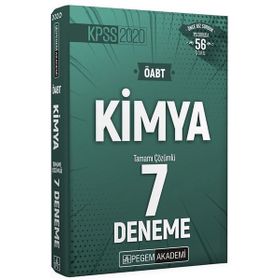 2020 KPSS ÖABT Kimya Tamamı Çözümlü 7 Deneme Kollektif Pegem Akademi Yayıncılık