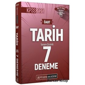 2020 KPSS ÖABT Tarih Tamamı Çözümlü 7 Deneme Kollektif Pegem Akademi Yayıncılık