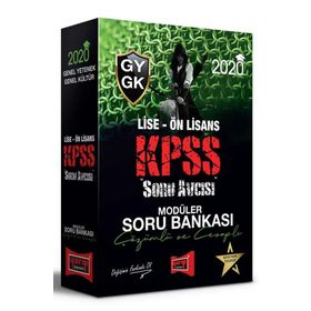 2020 KPSS Soru Avcısı Lise - Ön Lisans Genel Yetenek - Genel Kültür Çözümlü ve Cevaplı Modüler Soru Bankası - Yargı Yayınları