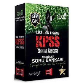 2020 KPSS Soru Avcısı Lise - Ön Lisans Genel Yetenek - Genel Kültür Çözümlü ve Cevaplı Modüler Soru Bankası - Yargı Yayınları