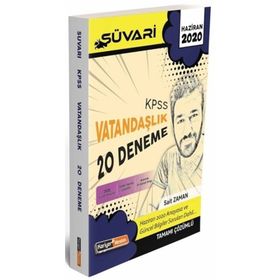 2020 KPSS Süvari Vatandaşlık Tamamı Çözümlü 20 Deneme Sınavı Sait Zaman Kariyer Meslek Yayınları