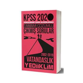 2020 KPSS Vatandaşlık Tamamı Çözümlü Konulara Göre Çıkmış Sorular Yediiklim Yayınları
