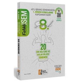 2020 LGS Farklı İsem 8.Sınıf 1. Dönem Din Kültürü ve Ahlak Bilgisi 20 Branş Deneme-İsem Yayıncılık