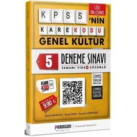 2020 Lise-Önlisans KPSS'nin KareKodu Genel Kültür Tamamı Video Çözümlü 5 Deneme Sınavı - PARAGON YAYINCILIK