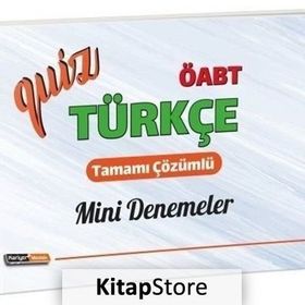 2020 ÖABT Türkçe Quiz Mini Deneme Sınavları Çözümlü Kollektif Kariyer Meslek Yayıncılık