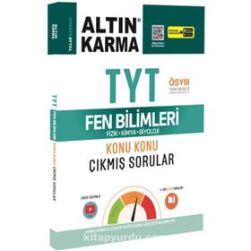 2020 YKS TYT Fen Bilimleri Fizik-Kimya-Biyoloji Konu Konu Çıkmış Sorular Video Çözümlü-Altın Karma Yayınları