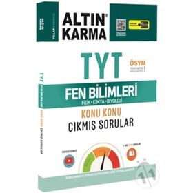 2020 YKS TYT Fen Bilimleri Fizik-Kimya-Biyoloji Konu Konu Çıkmış Sorular Video Çözümlü-Altın Karma Yayınları