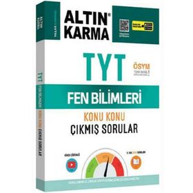 2020 YKS TYT Fen Bilimleri Fizik-Kimya-Biyoloji Konu Konu Çıkmış Sorular Video Çözümlü-Altın Karma Yayınları