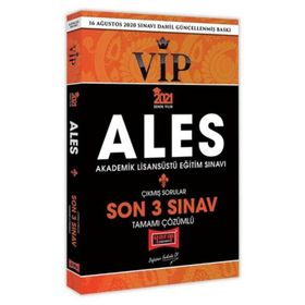 2021 ALES VIP Son 3 Sınav Tamamı Çözümlü Çıkmış Sorular Yargı Yayınları