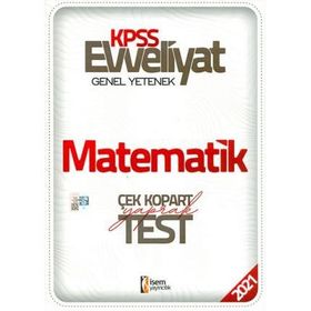 2021 Evveliyat KPSS Genel Yetenek Matematik Çek Kopar Yaprak Test-İsem Yayıncılık