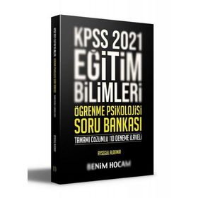 2021 KPSS Eğitim Bilimleri Öğrenme Psikolojisi Tamamı Çözümlü 10 Deneme İlaveli Soru Bankası-Benim Hocam Yayınları