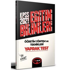 2021 Kpss Eğitim Bilimleri Öğretim Yöntem Ve Teknikleri Çek Kopart Yaprak Test-Yediiklim Yayınları