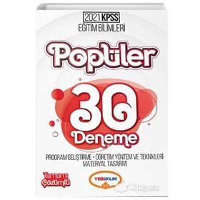 2021 Kpss Eğitim Bilimleri Popüler Rehberlik ve Özel Eğitim Tamamı Çözümlü 30 Deneme-Yediiklim Yayınları