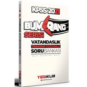 2021 KPSS Genel Kültür Bumerang Vatandaşlık Tamamı Çözümlü Soru Bankası-Yediiklim Yayınları