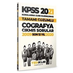 2021 KPSS Genel Kültür Coğrafya Konularına Göre Tamamı Çözümlü Çıkmış Sorular Son 12 Yıl-Yediiklim Yayınları