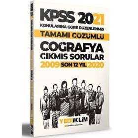 2021 KPSS Genel Kültür Coğrafya Konularına Göre Tamamı Çözümlü Çıkmış Sorular Son 12 Yıl-Yediiklim Yayınları
