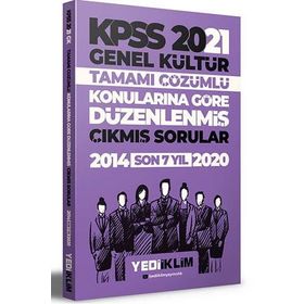 2021 Kpss Genel Kültür Konularına Göre Tamamı Çözümlü Çıkmış Sorular-Yediiklim Yayınları