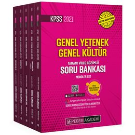 2021 KPSS Genel Yetenek Genel Kültür Tamamı Çözümlü Çıkmış Sorular Son 5 Sınav-Pegem Akedemi Yayınları