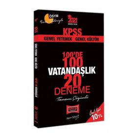 2021 Kpss Vatandaşlık 100'de 100 Tamamı Çözümlü 20 Deneme-Yargı Yayınları