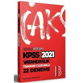 2021 Kpss Vatandaşlık Tamamı Çözümlü 22 Deneme-Benim Hocam Yayınları