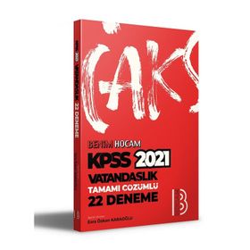 2021 Kpss Vatandaşlık Tamamı Çözümlü 22 Deneme-Benim Hocam Yayınları