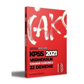 2021 Kpss Vatandaşlık Tamamı Çözümlü 22 Deneme-Benim Hocam Yayınları