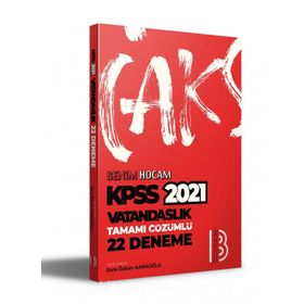 2021 Kpss Vatandaşlık Tamamı Çözümlü 22 Deneme-Benim Hocam Yayınları