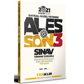 2021 Master Serisi ALES Son 3 Sınav Tamamı Çözümlü Çıkmış Sorular-Yediiklim Yayınları