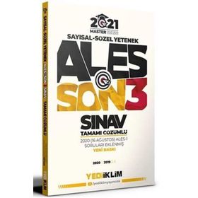 2021 Master Serisi ALES Son 3 Sınav Tamamı Çözümlü Çıkmış Sorular-Yediiklim Yayınları