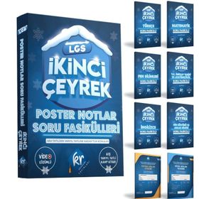 2022 8.Sınıf LGS Poster Notlar Soru Fasikülleri İkinci Çeyrek KR Akademi Yayınları