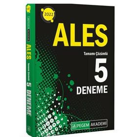 2022 ALES Tamamı Çözümlü 5 Deneme - Pegem Akademi Yayıncılık