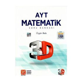 2022 AYT 3D Matematik Tamamı Video Çözümlü Soru Bankası - 3D Yayınları